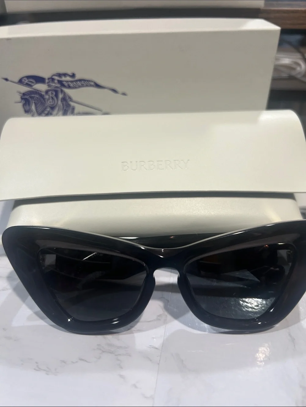 Burberry Black Cat-Eye Sunglasses
